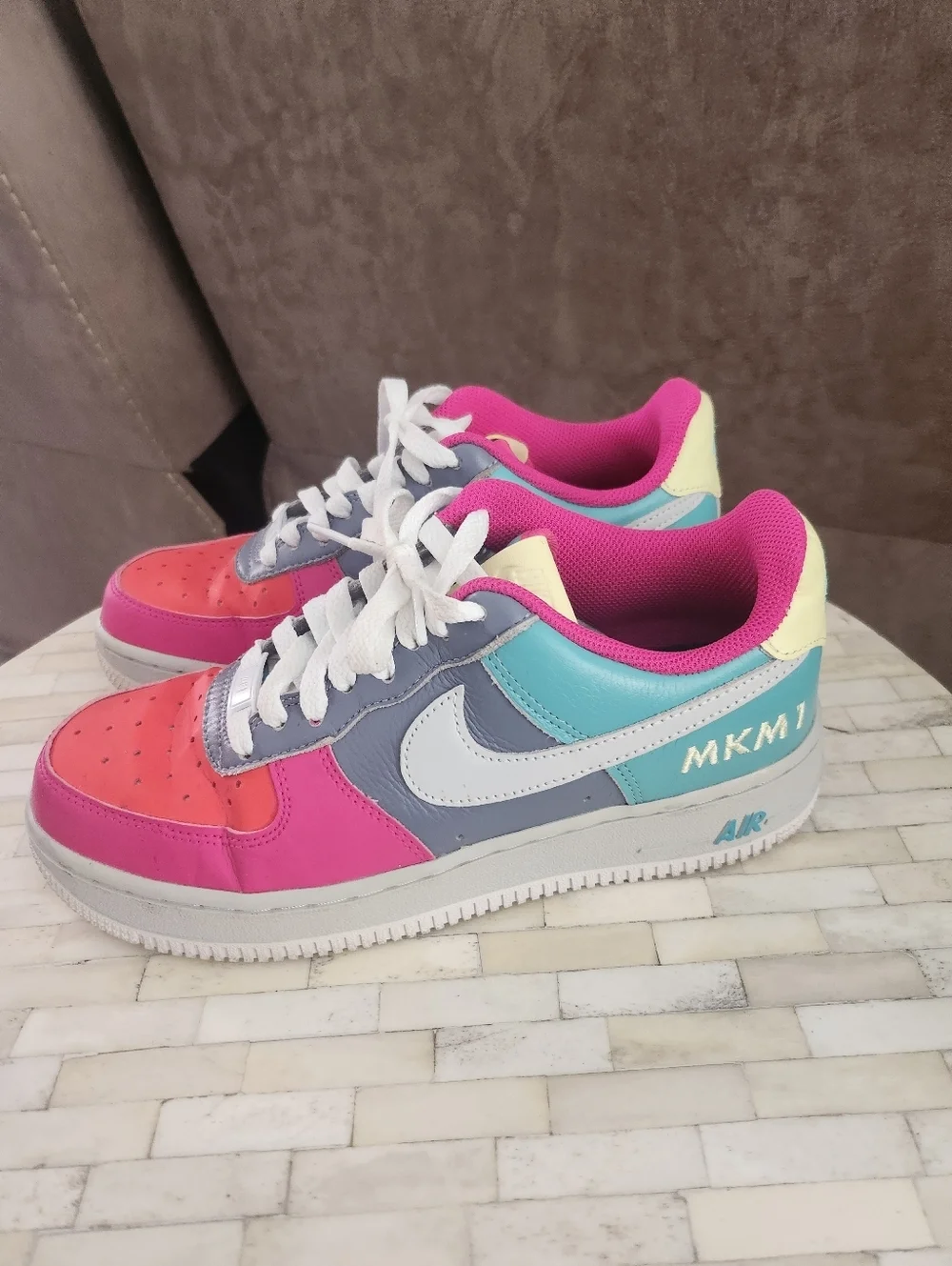 Nike Air Force 1 sneakers custom-designed size 7.5